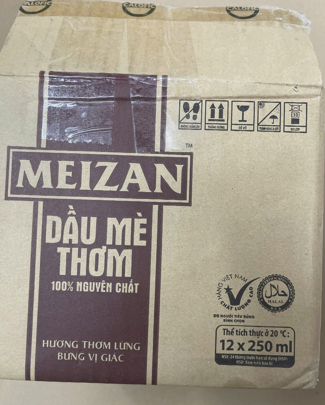 Thùng dầu mè thơm Meizan (12chai x 250ml)